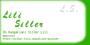 lili siller business card